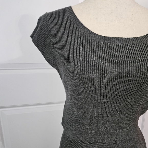 Mossimo Supply Co. Dresses & Skirts - Gray Ribbed Knit Sweater Dress